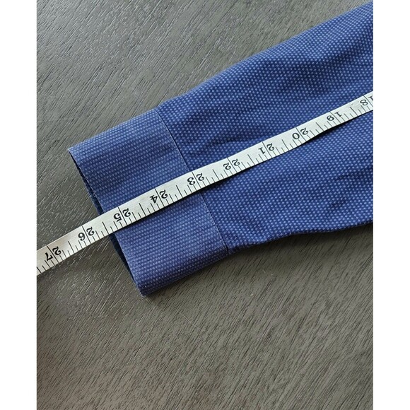 Ted Baker London Button Up Dress Shirt Blue Geometric Long Sleeve Size 7 - Picture 5 of 9